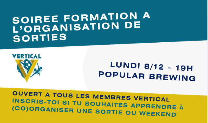 Soirée "je veux devenir organisateur" des sorties Vertical